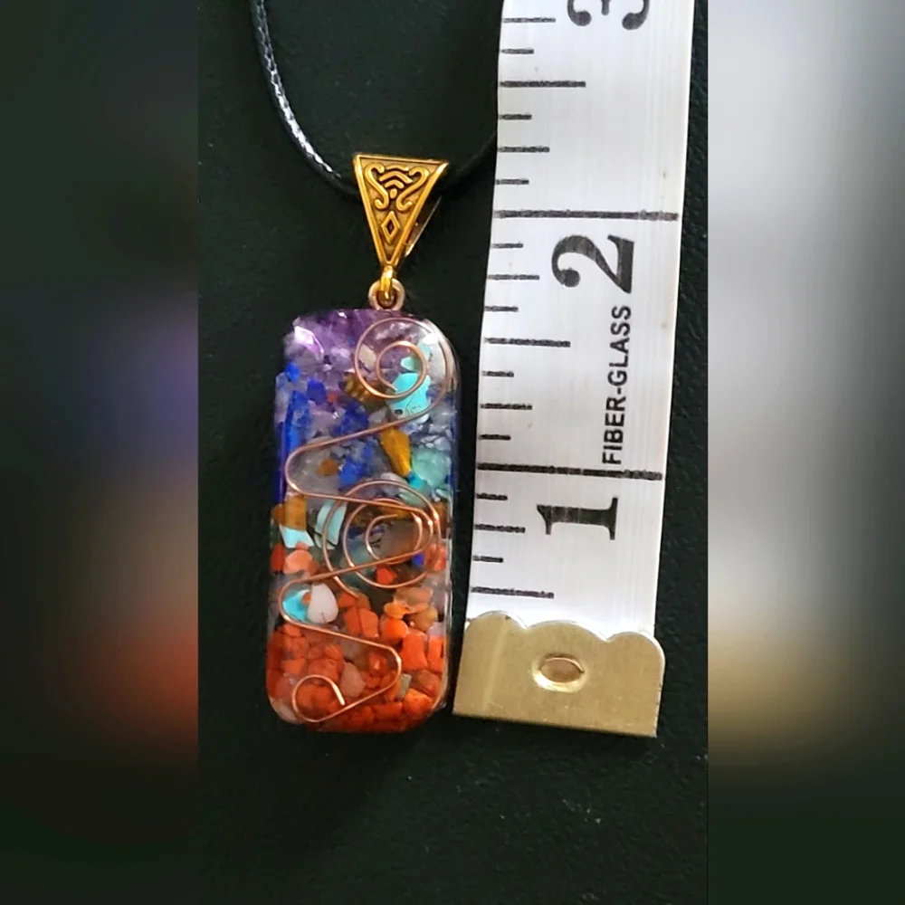 7 Chakra Orgone Energy Healing EMF Protection Pendant Necklace